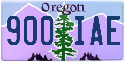 OR license plate 900IAE