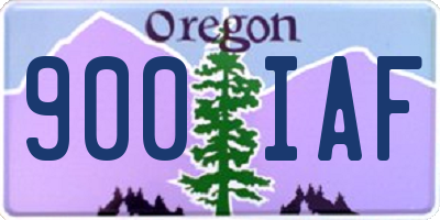 OR license plate 900IAF