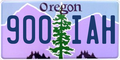 OR license plate 900IAH
