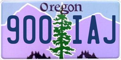 OR license plate 900IAJ
