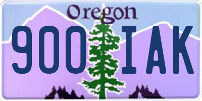 OR license plate 900IAK