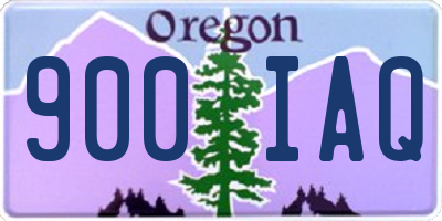 OR license plate 900IAQ