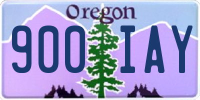 OR license plate 900IAY