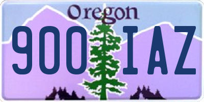 OR license plate 900IAZ