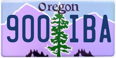 OR license plate 900IBA