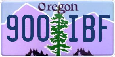 OR license plate 900IBF