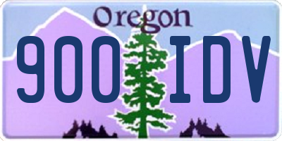 OR license plate 900IDV