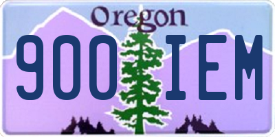 OR license plate 900IEM