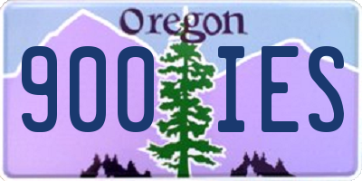 OR license plate 900IES