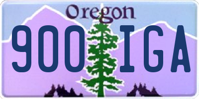 OR license plate 900IGA