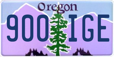 OR license plate 900IGE