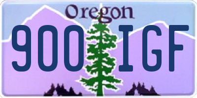OR license plate 900IGF