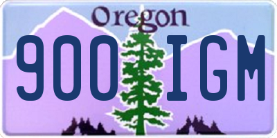 OR license plate 900IGM