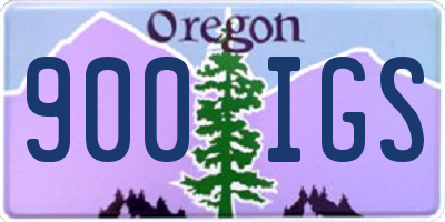 OR license plate 900IGS