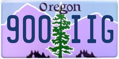 OR license plate 900IIG