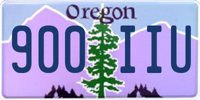 OR license plate 900IIU