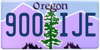 OR license plate 900IJE