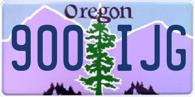 OR license plate 900IJG
