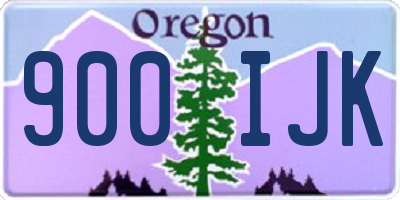 OR license plate 900IJK