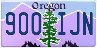 OR license plate 900IJN