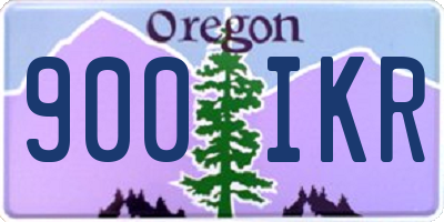OR license plate 900IKR