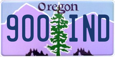 OR license plate 900IND