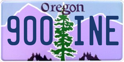 OR license plate 900INE