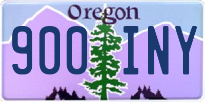 OR license plate 900INY