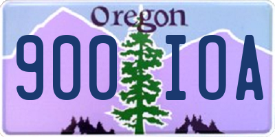 OR license plate 900IOA