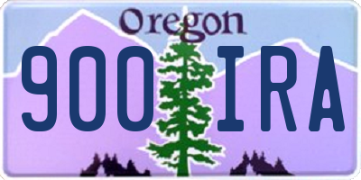 OR license plate 900IRA