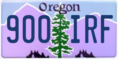 OR license plate 900IRF