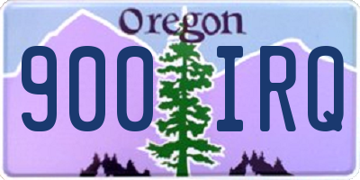 OR license plate 900IRQ