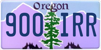 OR license plate 900IRR