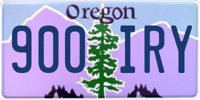 OR license plate 900IRY