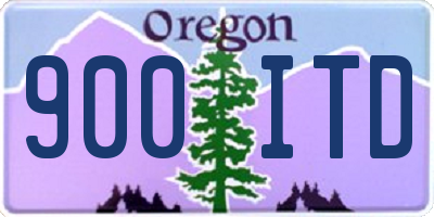 OR license plate 900ITD