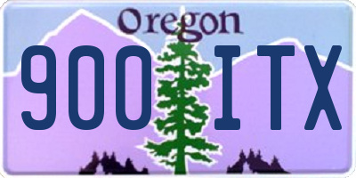 OR license plate 900ITX