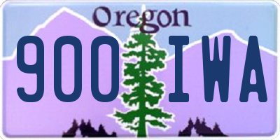 OR license plate 900IWA