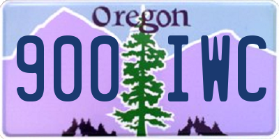 OR license plate 900IWC