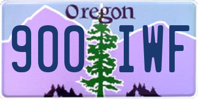 OR license plate 900IWF