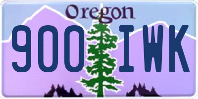 OR license plate 900IWK