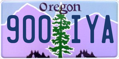 OR license plate 900IYA