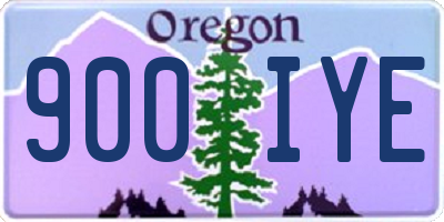 OR license plate 900IYE