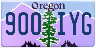 OR license plate 900IYG
