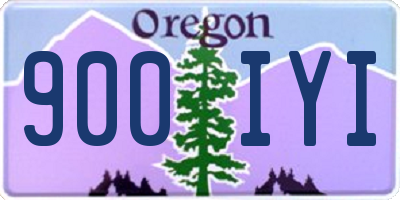 OR license plate 900IYI