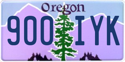 OR license plate 900IYK