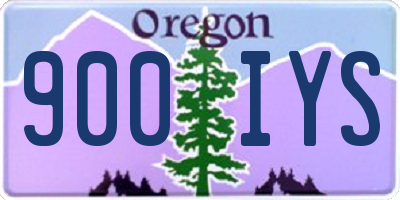 OR license plate 900IYS