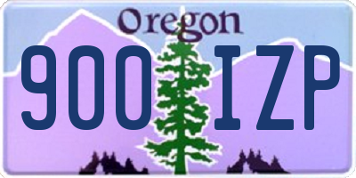 OR license plate 900IZP
