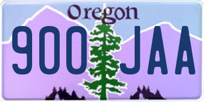 OR license plate 900JAA