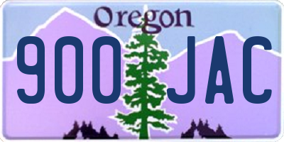 OR license plate 900JAC