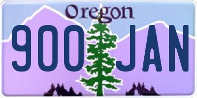 OR license plate 900JAN
